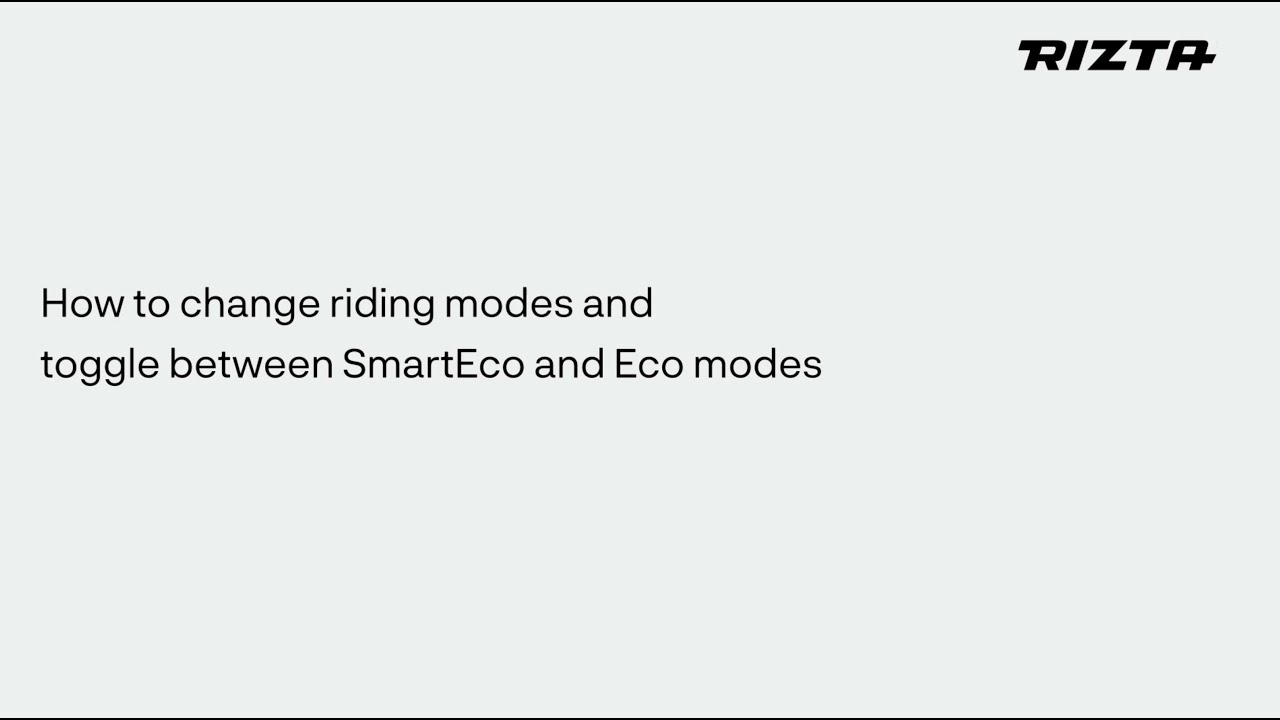 How to change riding modes
