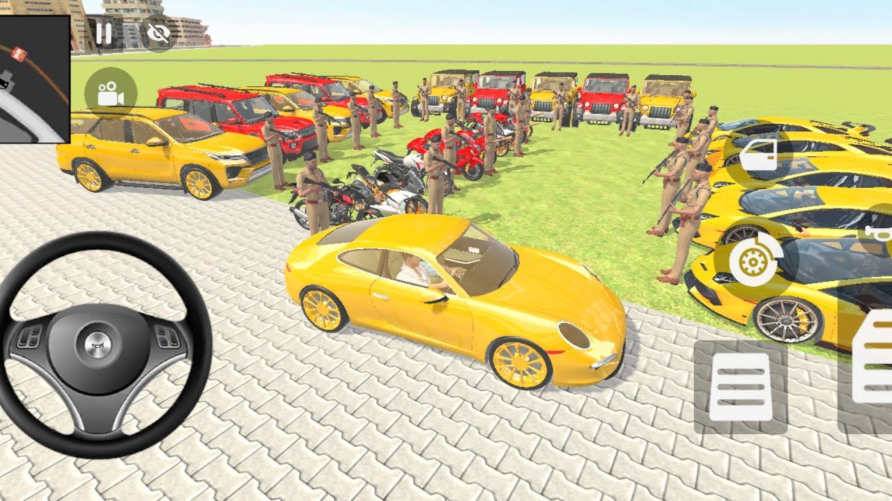 Indian Auto Thaft simulator game me franklin ne apni golden porsche ko drive Kay hai game games 