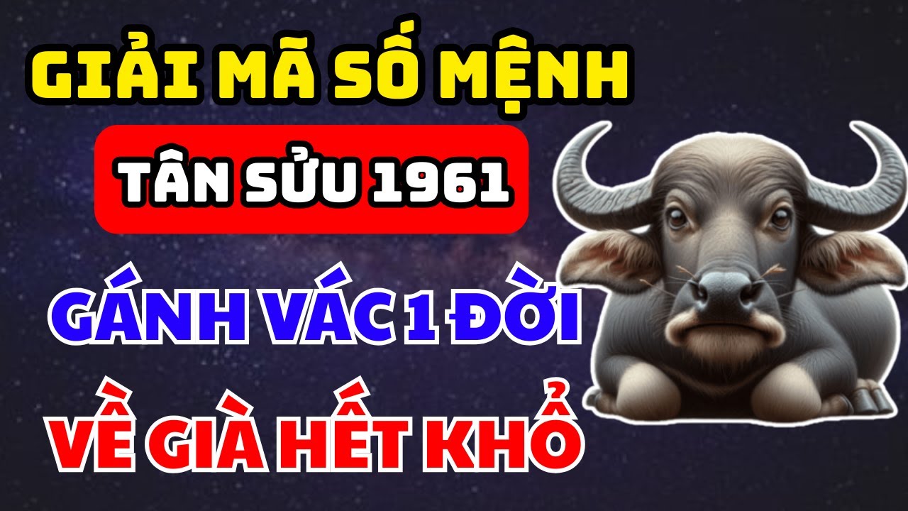 Giải Mã Số Mệnh: Tân Sửu 1961 Gánh Khổ Một Đời Khổ Tận Cam Lai, Về Già RẤT GIÀU
