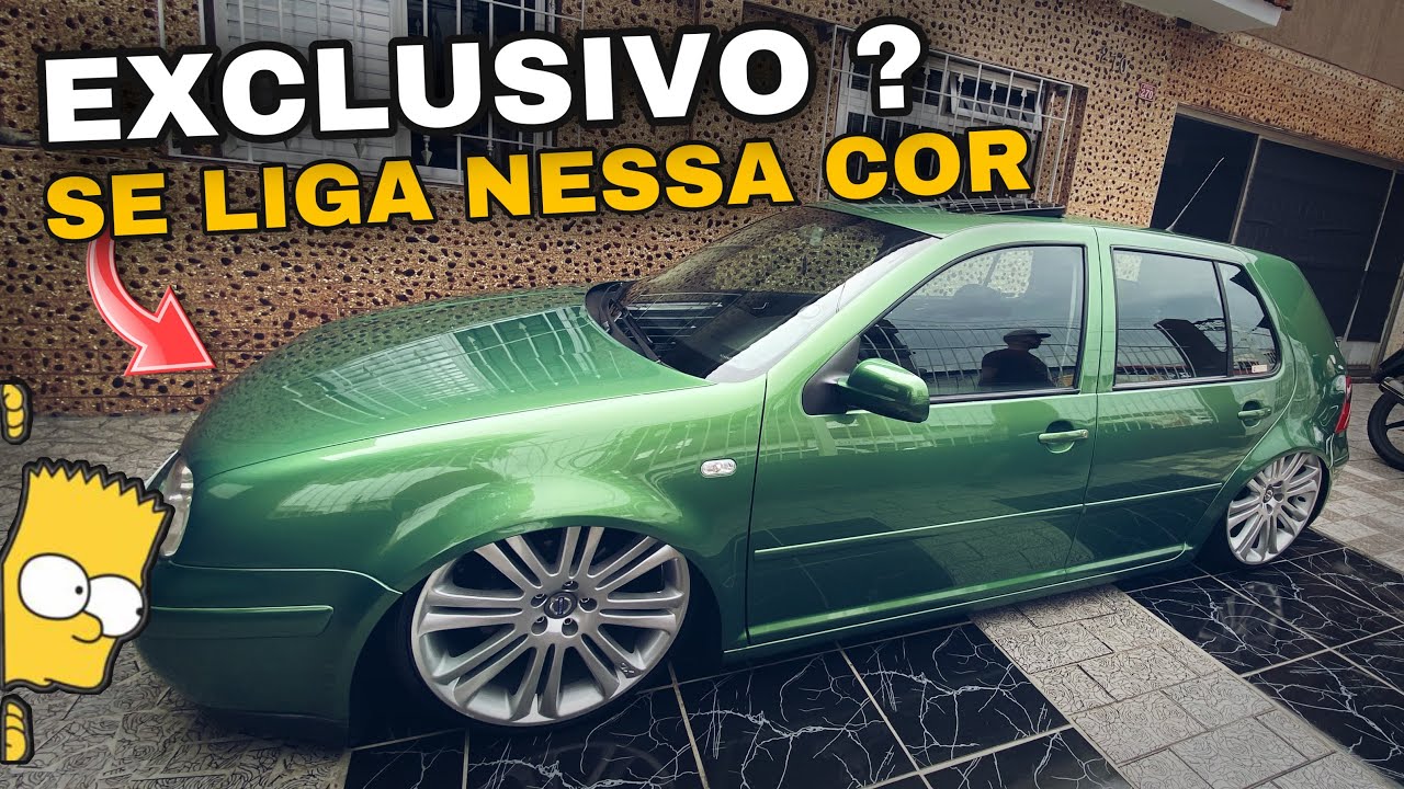 PIREI NO GOLFÃO VERDE REBAIXADO COM RODAS DE VOLVO