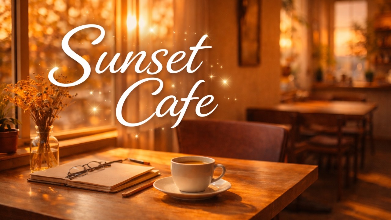 Sunset Cafe &ndash; Relaxing Coffee Shop Ambience | Calm Evening Background Music for Study & Work