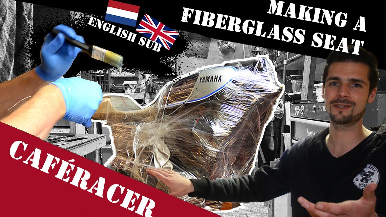 Caferacer zadel maken van glasvezel en polyester - CAFERACER XS750