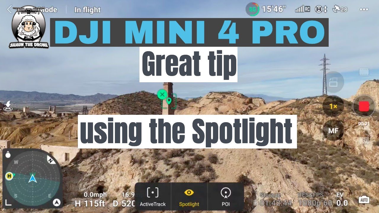 DJI Mini 4 Pro how to use spotlight mode great tip #shaunthedrone