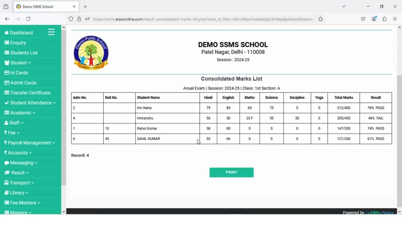 Consolidated Marks List