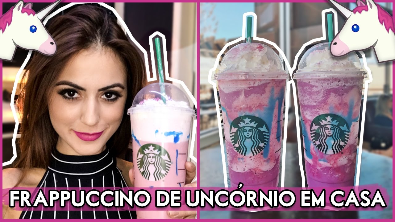 COMO FAZER O FRAPPUCCINO DE UNICÓRNIO DO STARBUCKS EM CASA! 🍦