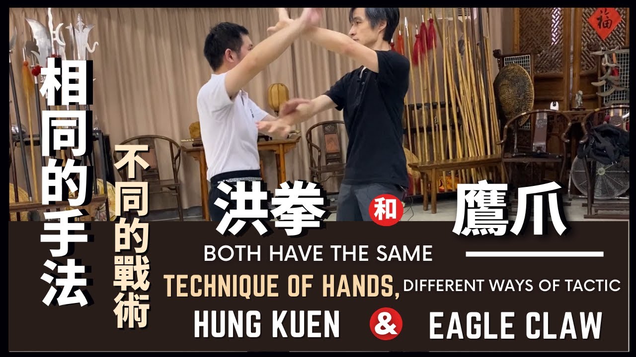 洪拳和鷹爪相同手法 不同戰術Hung Kuen & Eagle Claw have the Same Technique of hands, Different ways of tactic