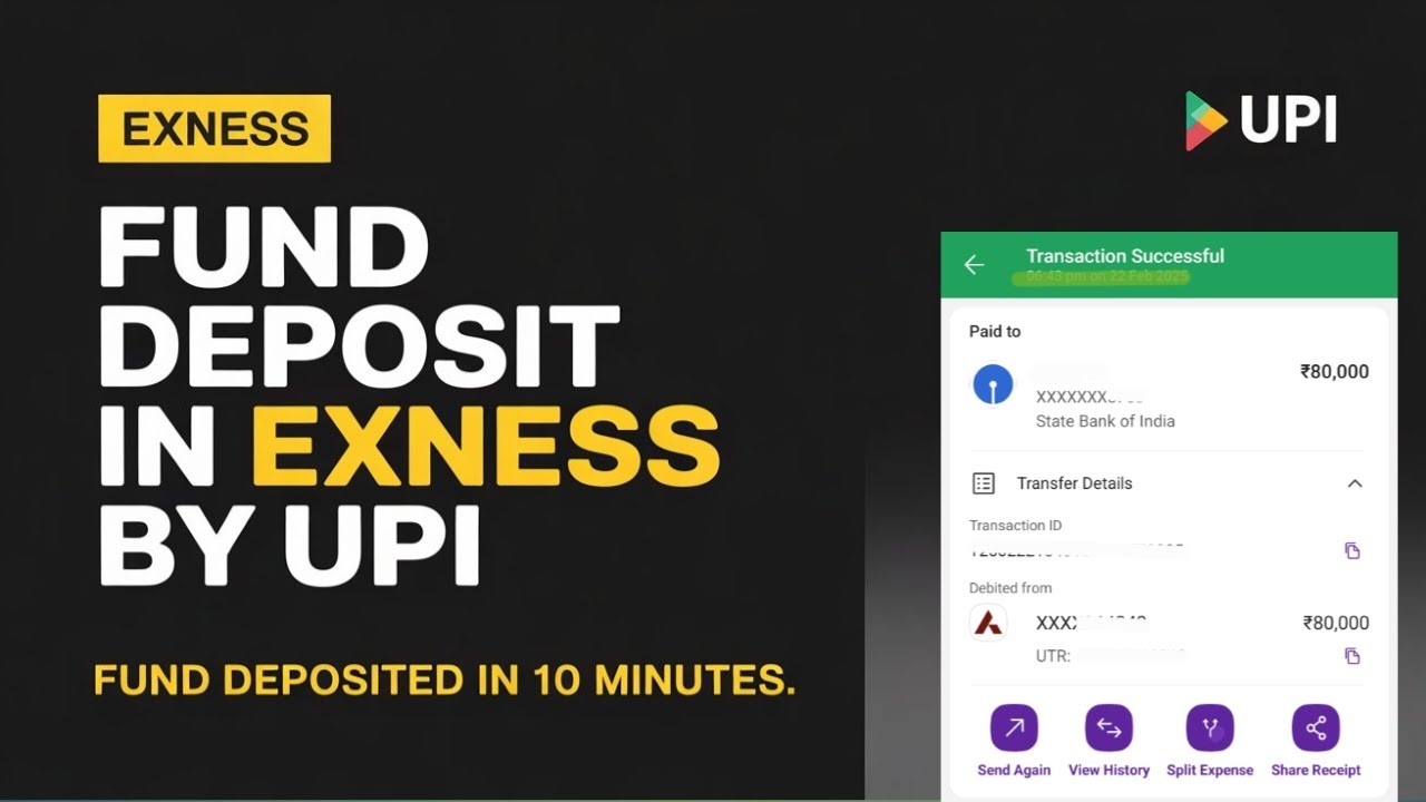 How to deposit in exness with UPI and bank account | Exness deposite and withdraw |