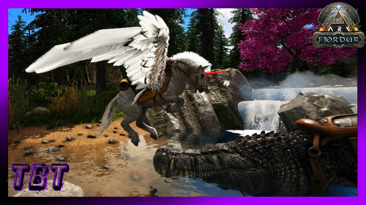 Taming A Unicorn & Deinosuchus!  ARK Fjordur Let's Play Ep. 89