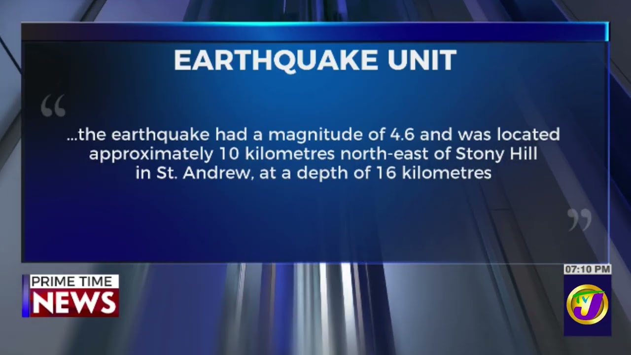 4.6 Magnitude Earthquake Shakes Jamaica | TVJ News