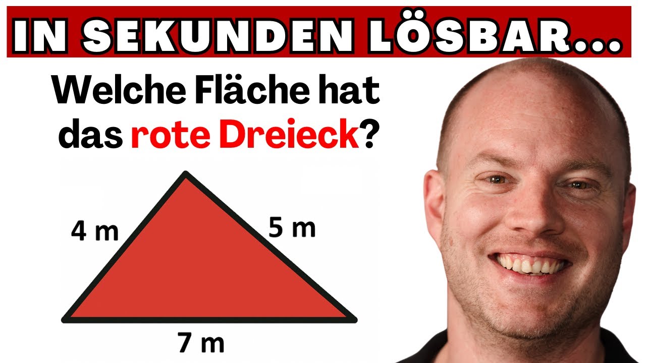 Mit diesem Trick ist die Dreiecksfläche schnell berechnet!