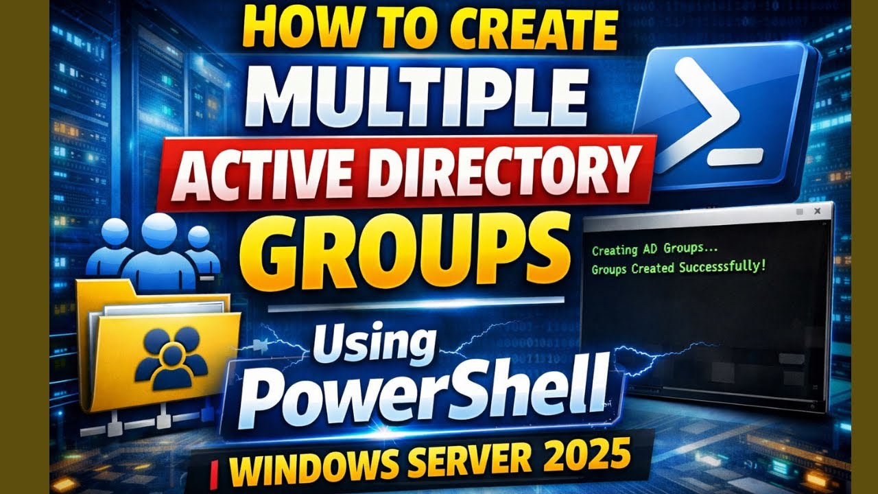 How to Create Multiple Active Directory Groups Using PowerShell | Windows Server 2025