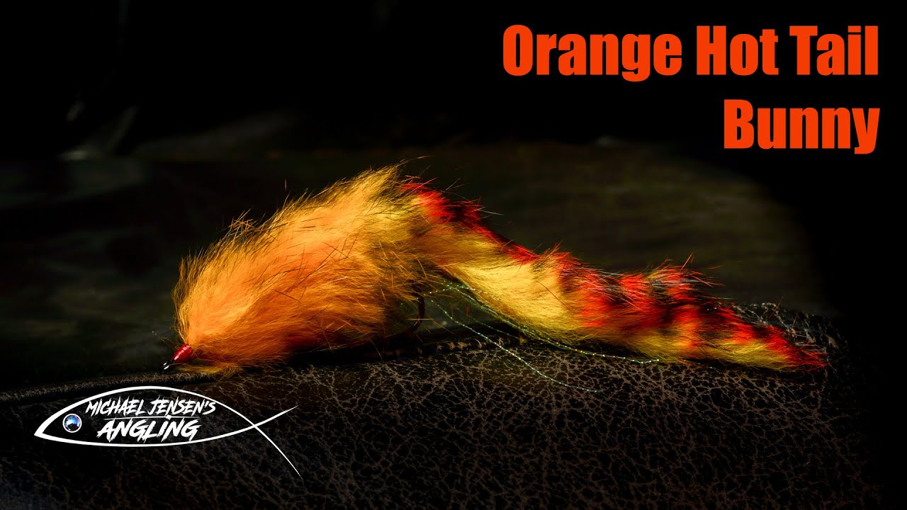 Orange Hot Tail Bunny Fly - Pike, musky, bass, trout streamer fly tying