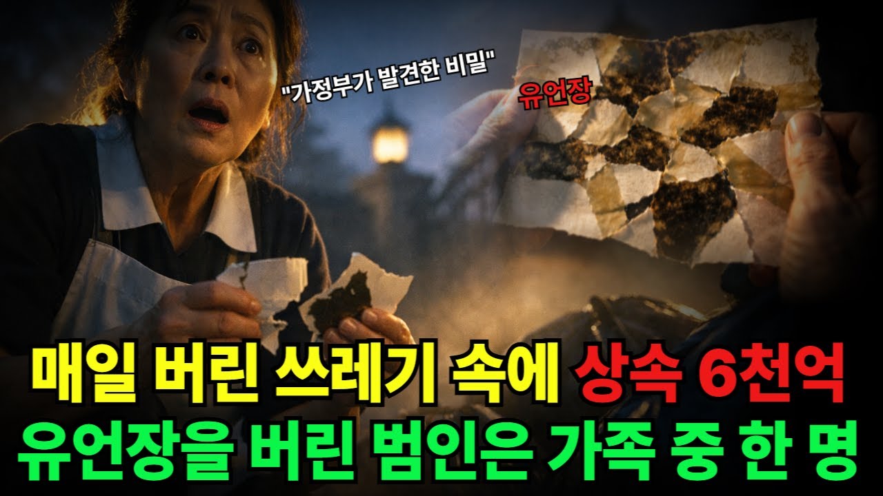 가정부가 매일 버리던 쓰레기… 그 안에 6천억 유언이 있었다