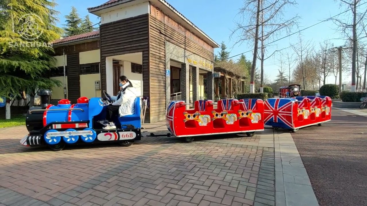 Sanchuan Mini Thomas Trackless Train For Sale-#touristtrain #trainrides #tracklesstrain #rides