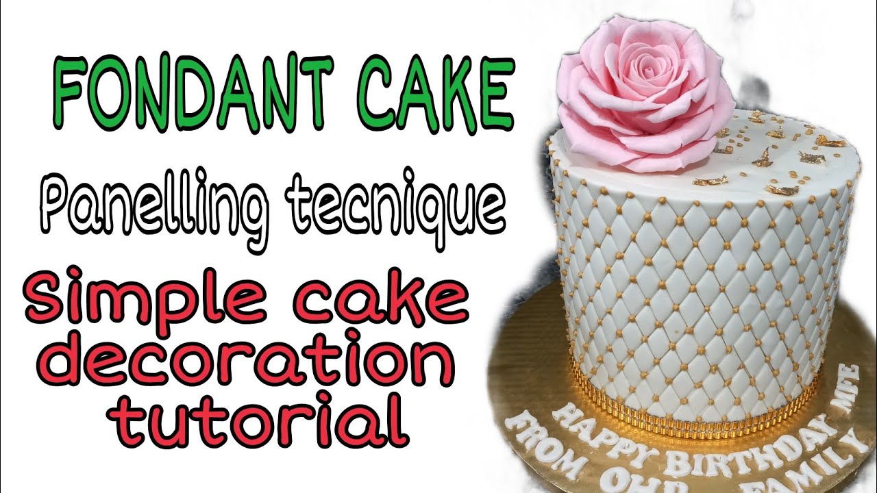 PAANO GUMAWA NG FONDANT CAKE? ALL EDIBLE .HOW TO GAÑACHE THE CAKE. PANELLING
