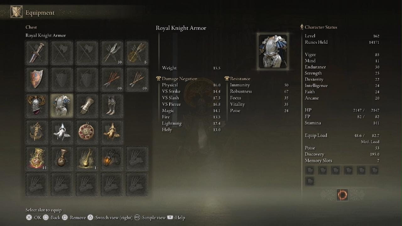 ELDEN RING Royal Knight Armor set