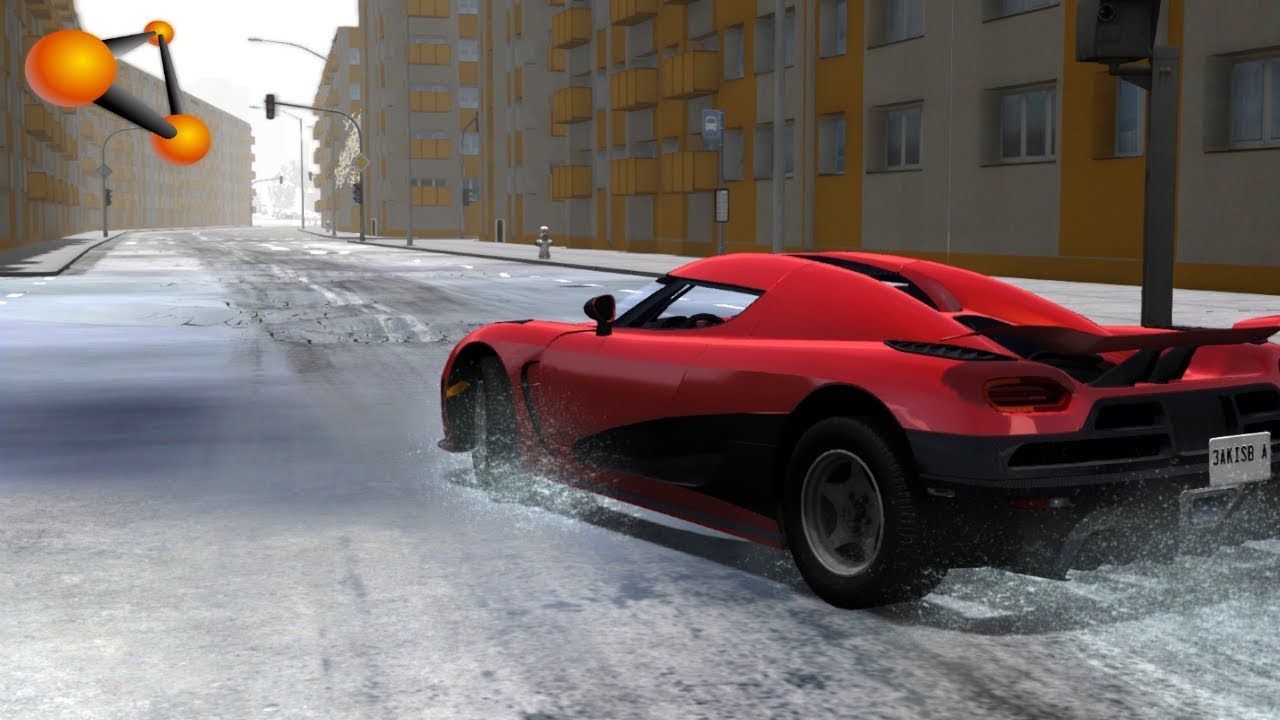 BeamNG.drive - Cars Driving On Icy Roads #2