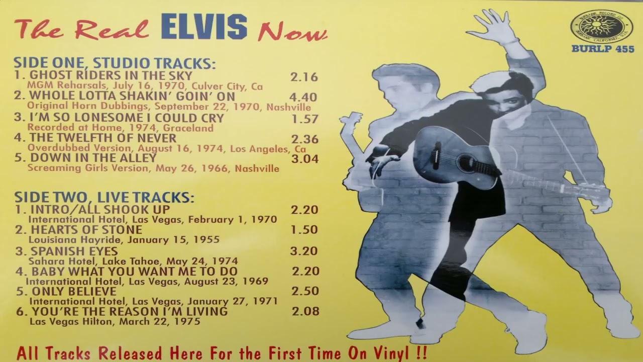 ELVIS PRESLEY - THE REAL ELVIS NOW (Outtakes & Rarities) Full LP Rip