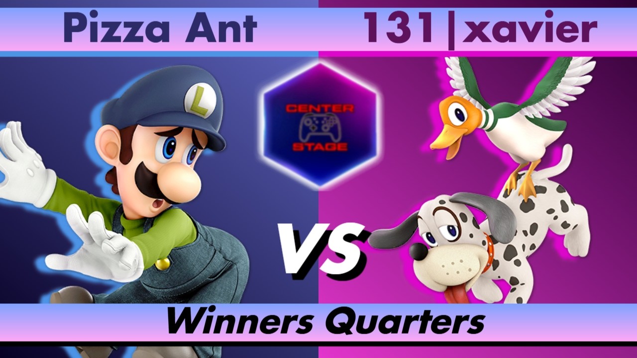 Center Stage #120 - Pizza Ant (Luigi) vs 131 xavier (Duck Hunt) - Super Smash Bros Ultimate SSBU