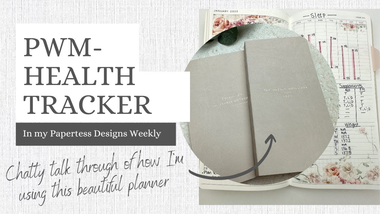 Weekly Health Tracker PWM | Papertess Designs Weekly