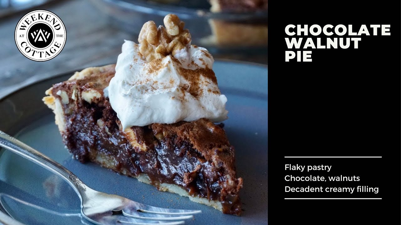 The best HOMEMADE CHOCOLATE WALNUT PIE!