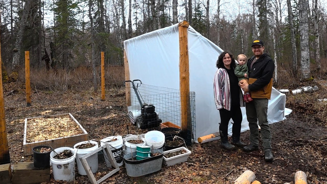 Simple Log Greenhouse Build + Family Supply Run