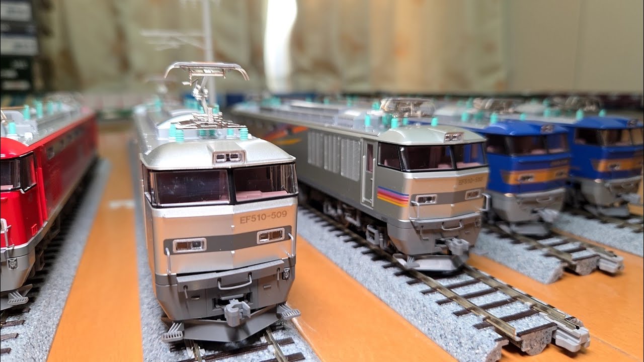 【鉄道模型】16番（HO）/EF510 500JR貨物の銀窯が入線！今年初購入の16番ゲージの機関車です。KATO製が5両になりました(*^-^)