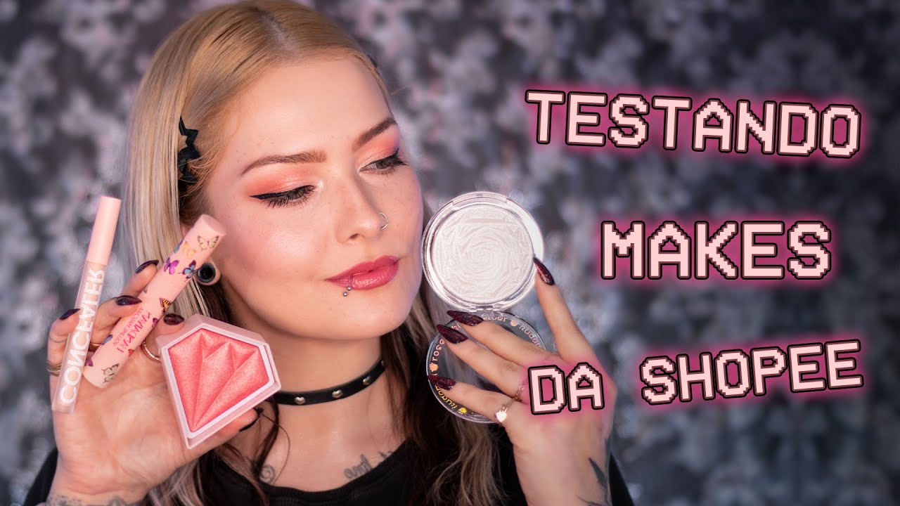 Comprei R$200 em maquiagens na Shopee! | Testando makes - ep.17 👄