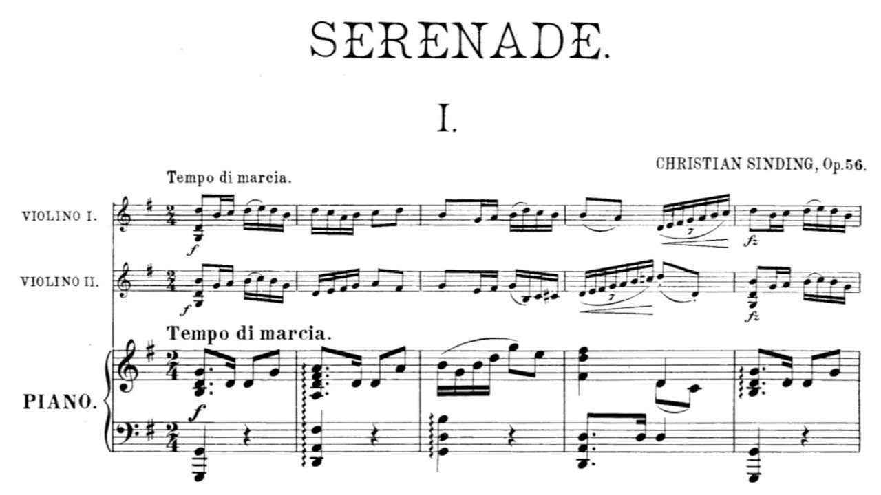 Christian Sinding - Serenade No. 1, Op. 56 (1902)