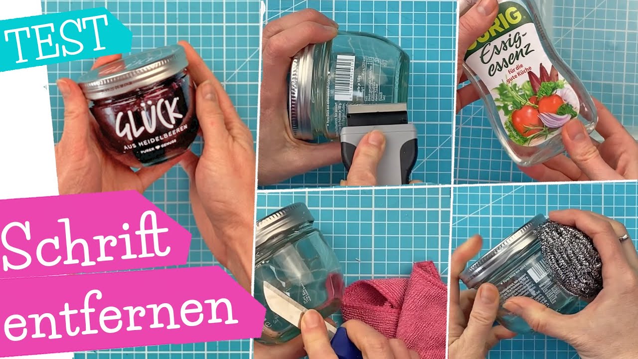 Glück Gläser Schrift entfernen - womit geht es am besten? | Glück Glas Upcycling DIY | mommymade