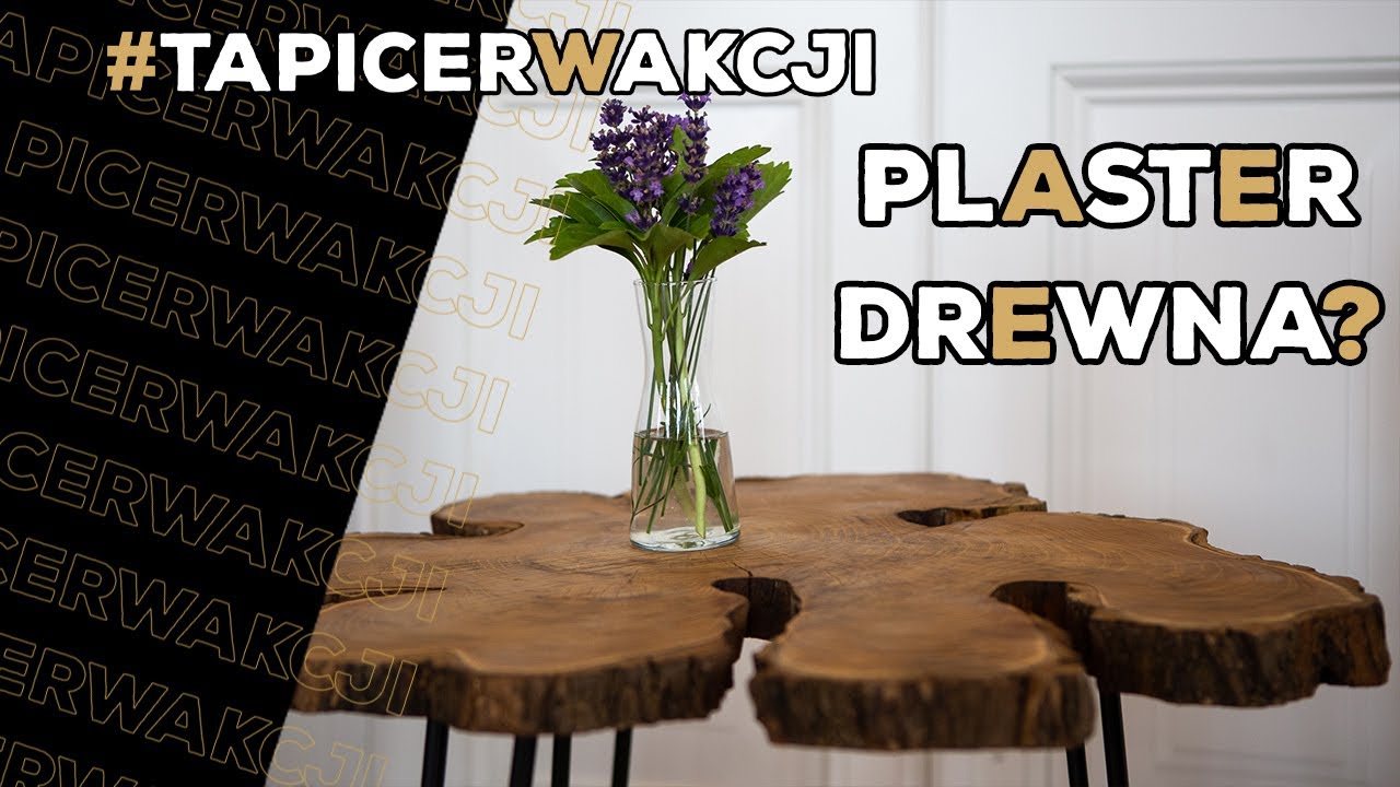 Jak zrobić stolik z plastra drewna - diy