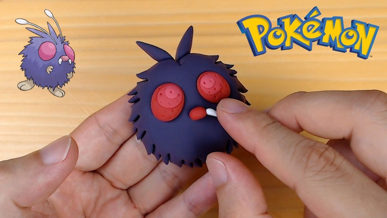 Too big eyes! Making Venonat (Pok&eacute;mon) in Clay step by step