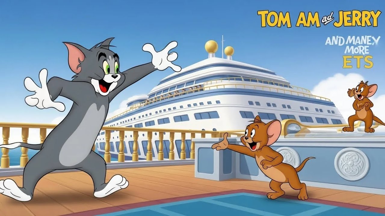 Tom Tries to Catch Jerry on a Luxury Cruise Ship | Classic 1940s Tom & Jerry Style