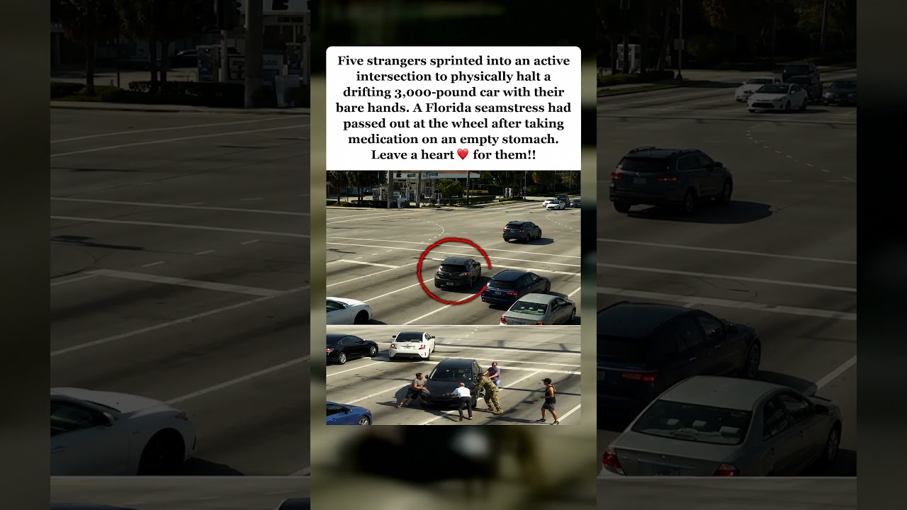Florida Strangers Stop Drifting Car by Hand to Save Passed Out Driver