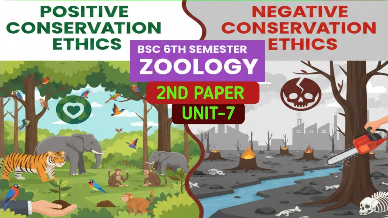 Values of wild Life-Positive & Negative Conservation Ethics/BSc 6th Semester Zoology 2nd Paper Unit7
