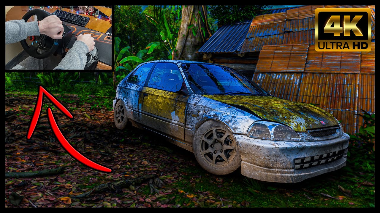 Rebuilding a Honda Civic Type R 1997 540HP - Forza Horizon 5 | Steering Wheel Gameplay | 4K