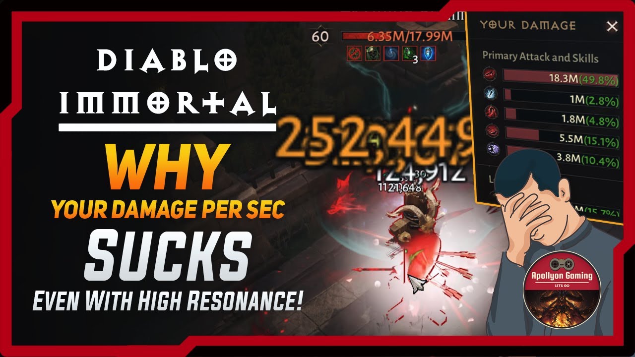 Why Your Damage Per Sec Sucks Even With High Resonance - Diablo Immortal