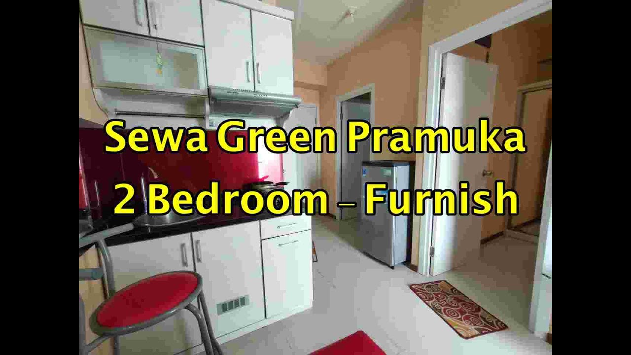 Di  Sewakan Apartemen Green Pramuka Penelope di atas Mall lt 25 Furnish 2 bedroom