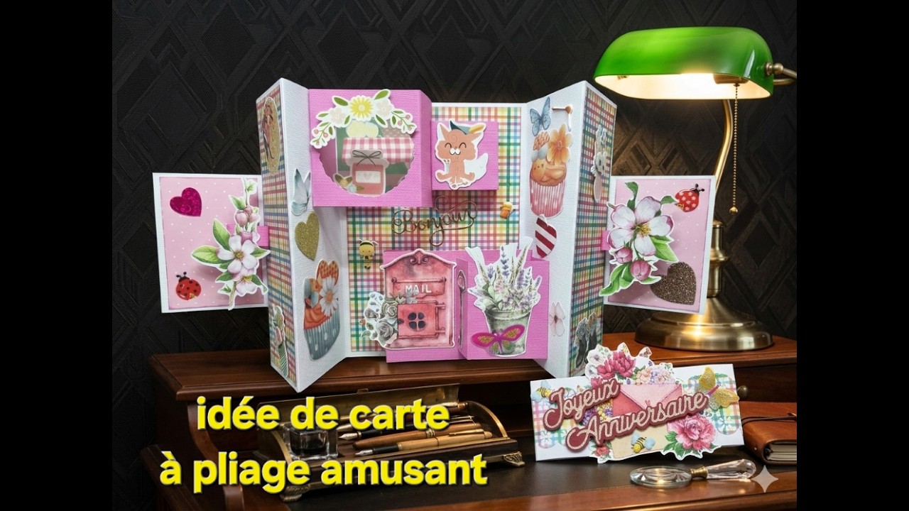 Idées de cartes pliage amusant / AUCUNE matrice de découpe