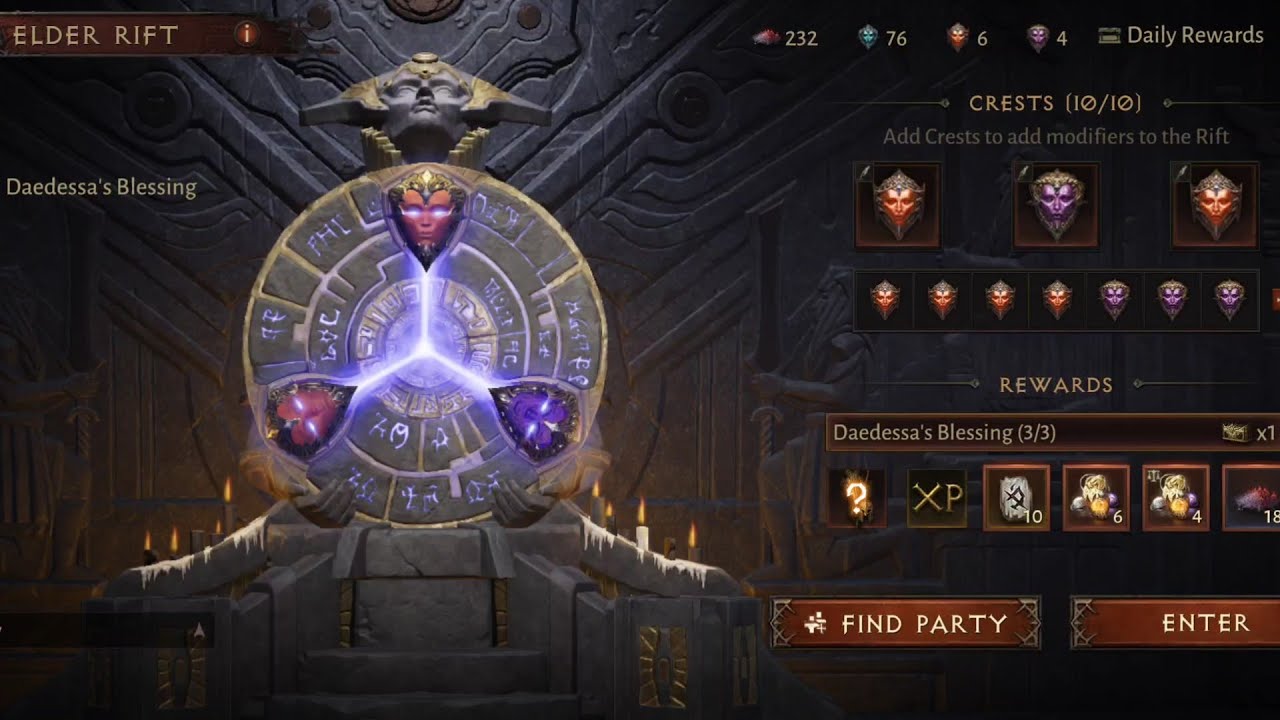Diablo Immortal - 10 Leg Crest Run Solo (Iridescent)