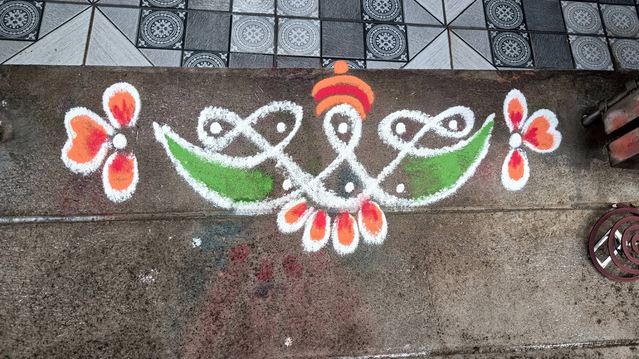 Thai Madham Border Kolam | Kambi Kolam | S3-53