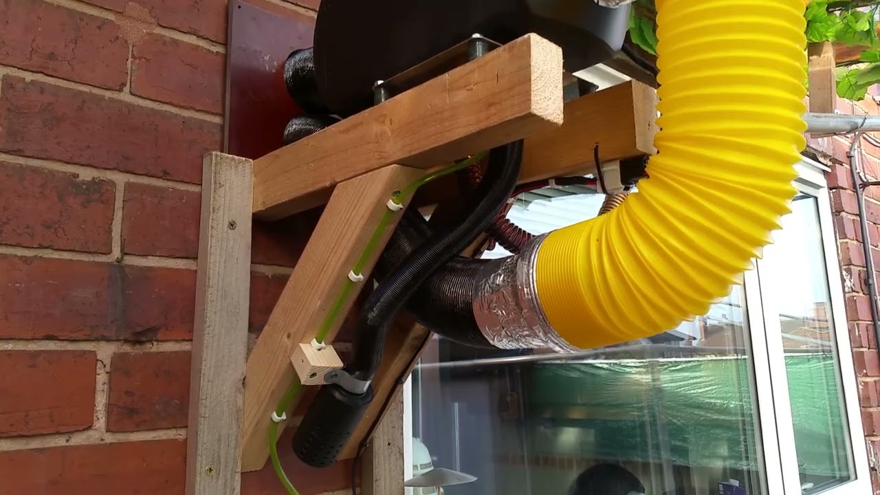 Diesel Heater setup to heat the house.
