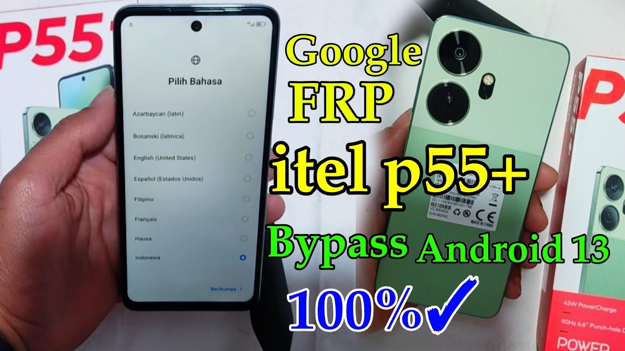 itel p55+ (P663LN) Google FRP Bypass Android 13 itel p55 plus Google Account ✅