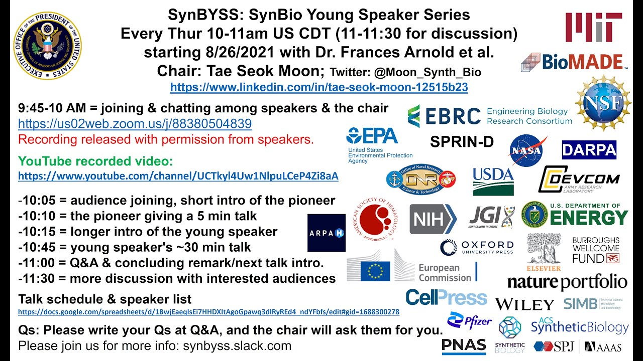 SynBYSS with Prof. Pablo Nikel at DTU, Denmark, and Prof. Quentin Dudley at U. of Wisconsin-Madison