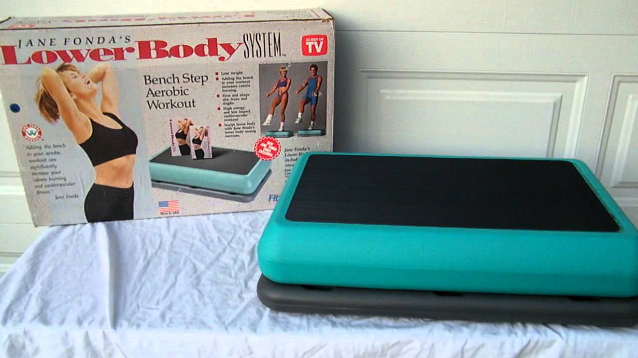 90's JANE FONDA'S LOWER BODY STEP AEROBIC & ABDOMINAL WORKOUT STEPPER EXERCISE GYM