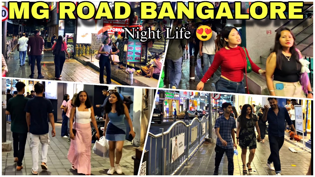 MG Road Bangalore Night Life 😱 nightlife In India || Bangalore night life