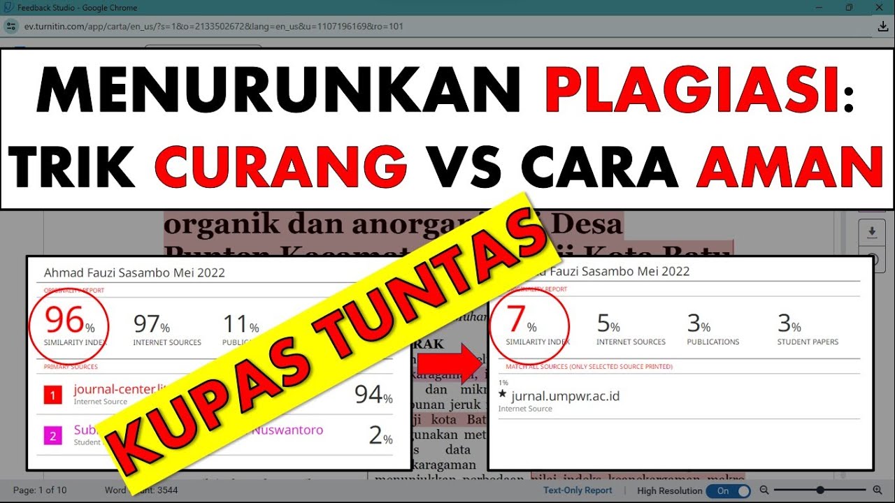 Cara Ampuh Menurunkan Plagiasi: Cara Curang vs Semi Curang vs Cara Paling Aman