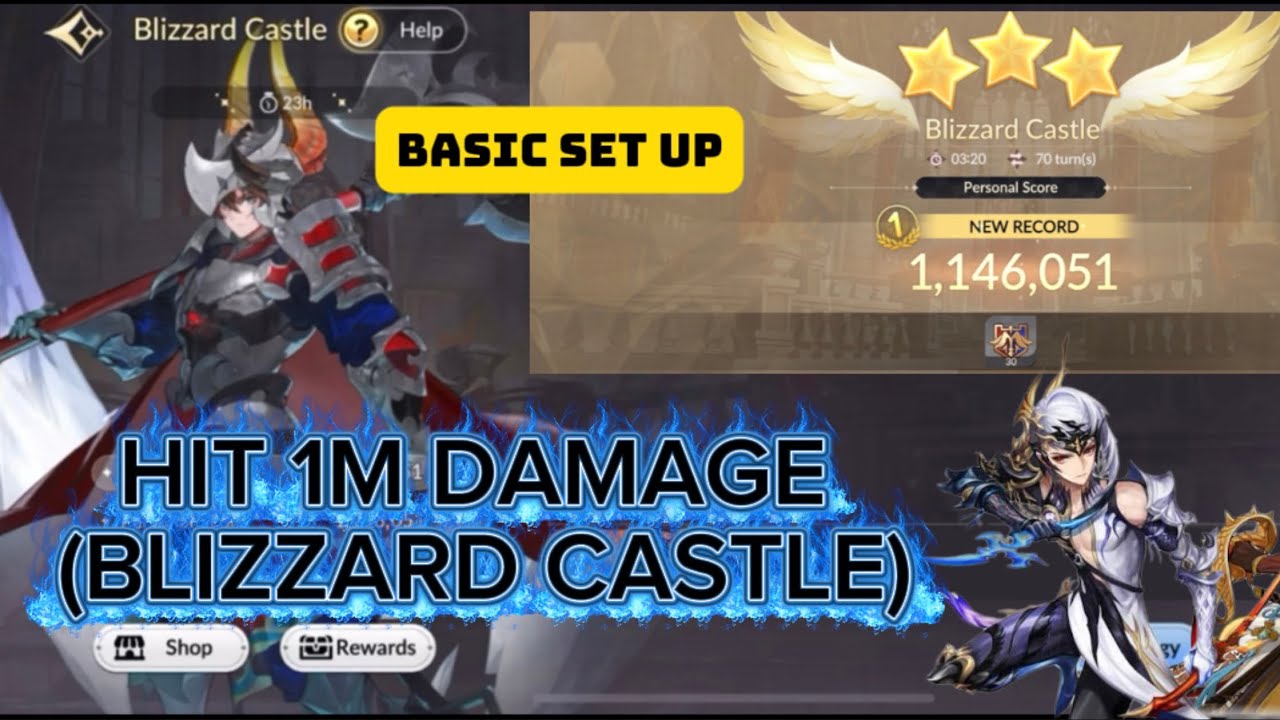 CASTLE RUSH-BLIZZARD CASTLE (SPIKE&rsquo;S CASTLE) HIT 1M DAMAGE (team comp/gears) [SEVEN KNIGHTS:REBIRTH]