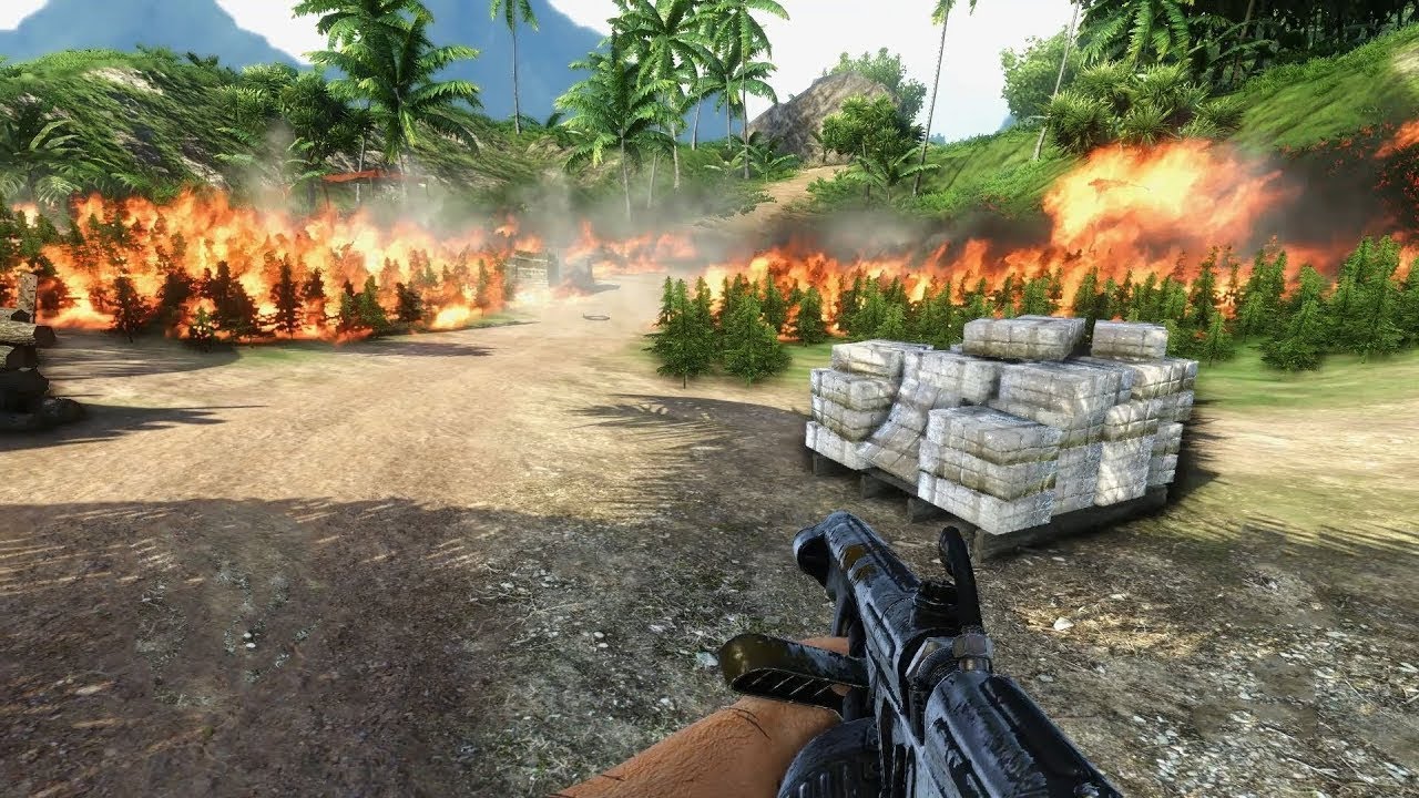 AMD A6-6400K APU (HD 8470D) -  Far Cry 3 - Weed Burning Scene : Make It Bun Dem (Skrillex)