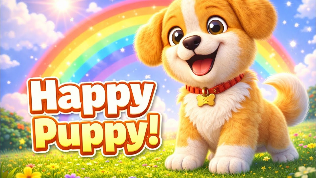 “Happy Puppy & Rainbow 🌈 | Kids Cartoon | Fun Learning Video”
